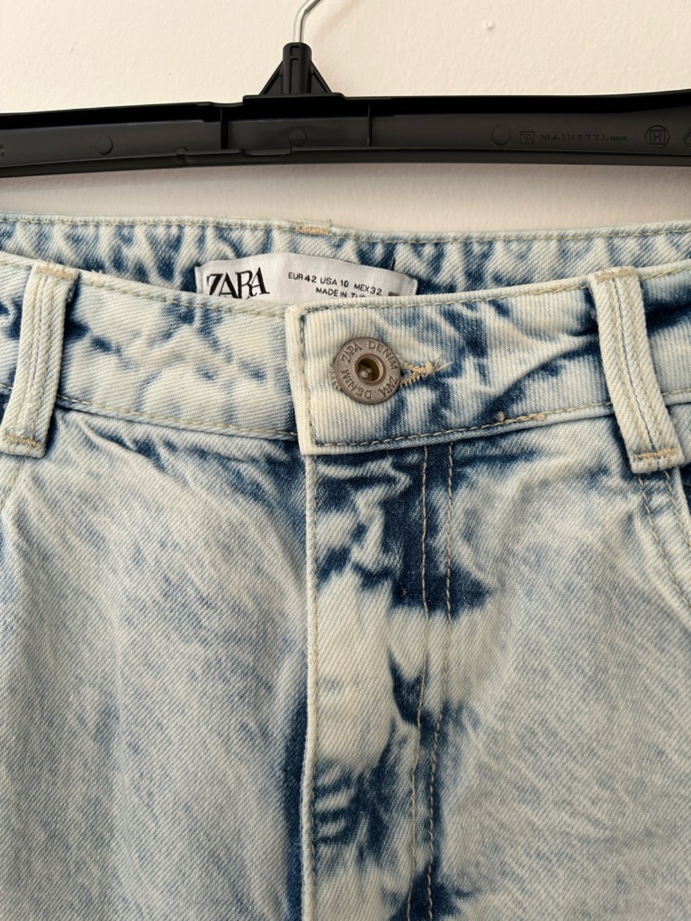 Zara Light Blue Acid Wash Women's Jeans - Picture 7 of 12